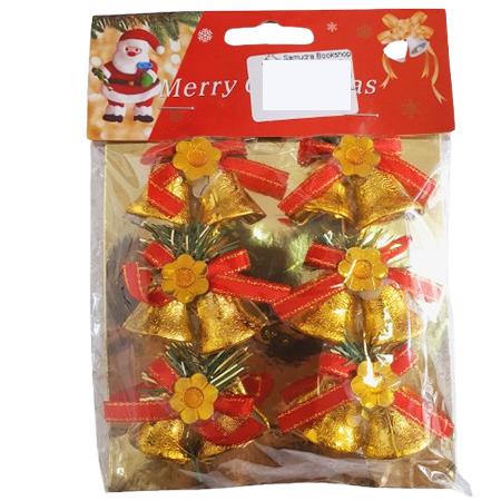 CHRISMAS DECORATIONS - DUAL BELL 6PCS