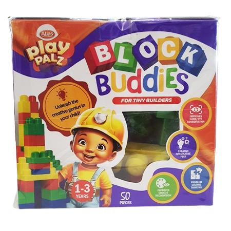 ATLAS PLAY PALZ - BLOCK BUDDIES FOR TINY BUILDERS 50 PIECES