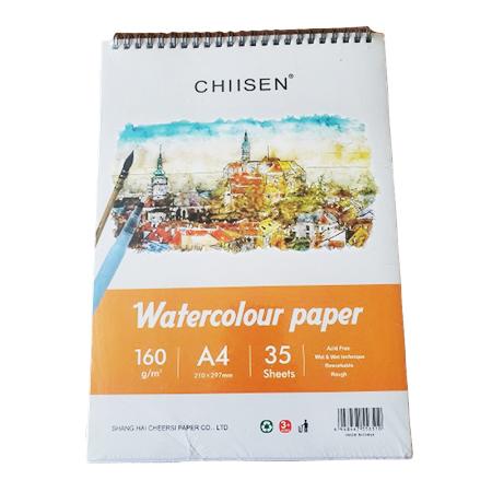 WATER COLOUR PAPER 35 SHEETS A4 - 160gsm CHIISEN