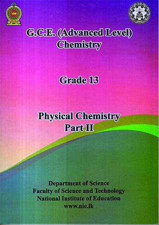 G.C.E A/L CHEMISTRY GRADE 13PHYSICAL CHEMISTRY PART II