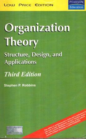 ORGANIZATION THEORY (THIRD EDITION)