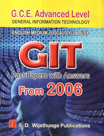 GIT PAST PAPERS WITH ANSWERS FROM 2006